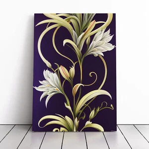 Klassische Blumen Nr.2 Leinwand Wandbild Kunstdruck gerahmtes Bild Home Office Deko - Bild 1 von 4