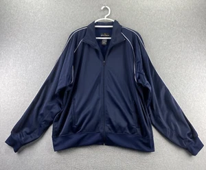 Stacy Adams Track Jacket Windbreaker Mens 2XL Blue Full Zip Front Pockets - Picture 1 of 10