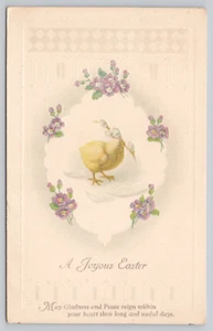 Postcard Easter Greetings Embossed Divided Back - Picture 1 of 2