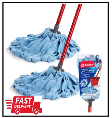 CLOTH -WET -MOP O-Cedar Microfiber Cloth Wet Mop - Efficient Floor Cleaning, (2 pack) NEW