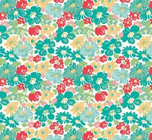 De colección Happy 2 Vivid de Lori Holt para Riley Blake Designs algodón 1/2 yarda - Imagen 1 de 2