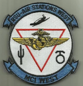 RSU- MARINE CORPS AIRSTATIONS MCI WEST USMC PATCH +HOOK BACKING FIGHTER AIRCRAFT - Picture 1 of 1