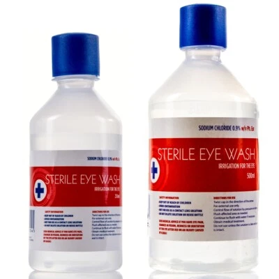 Sterile Saline EYE WASH SOLUTION 250ml/500ml Bottle First Aid Eyewash Irrigation
