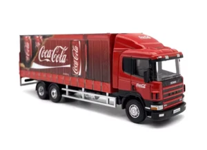 EY 1:76 Red Coke Scania 94D Delivery Container Truck Model Diecast Collect Car - Picture 1 of 7