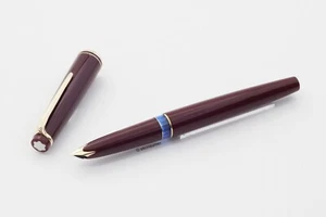 Montblanc 22 Dunkel-rot Kolbenfüller 14C F Goldfeder 1960er Design Export-Modell - Picture 1 of 5