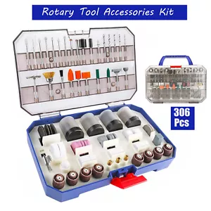 306PCS Rotary Tool Accessories Kit 1/8" Shanks DIY Dremel Universal Fitment - Picture 1 of 7
