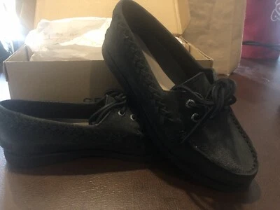 Zapatos de barco Sperry Top-Sider para mujer A/O Quinn negros 5,5 M - cuero suave Foto 1 de 4