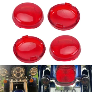 Cubierta de lente de luz de señal de giro de bala roja apta para Harley Sportster Softail 1996-23 - Imagen 1 de 7
