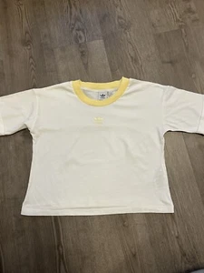White Adidas Crop Top Size 12 - Picture 1 of 3