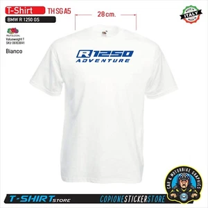 T-SHIRT Maglietta Personalizzata BMW R 1250 gs adventure bianca TH SG A5 - Picture 1 of 2