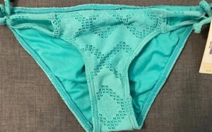 Roxy Swim Women’s X-Small Teal Side Tie Bottoms - Picture 1 of 6