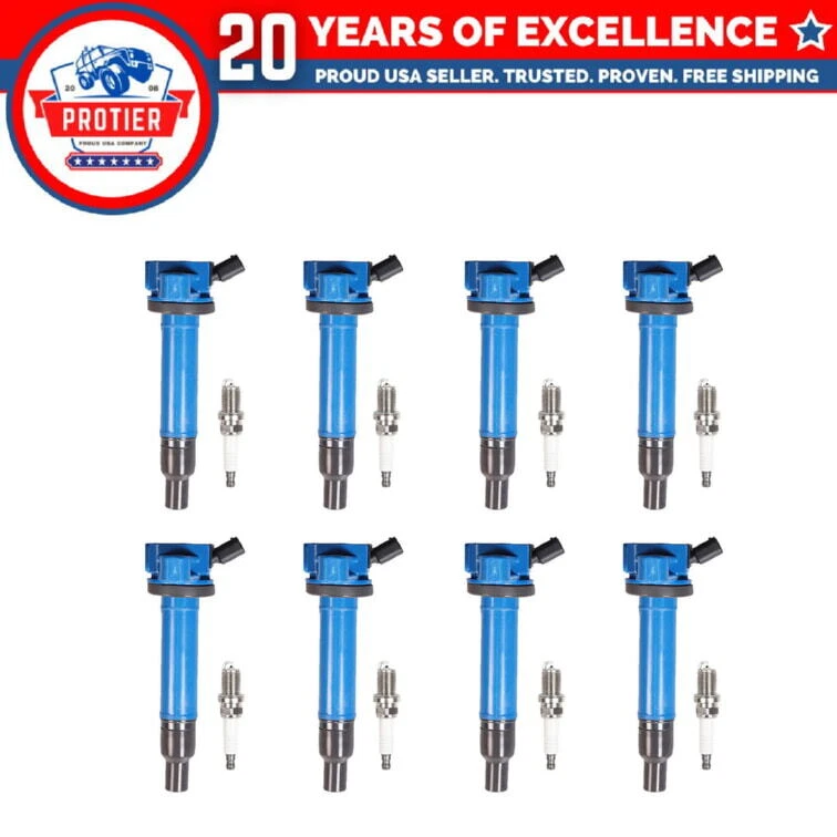 Juego de 8 bobinas de encendido + bujía compatible con Toyota Tundra 4Runner Foto 1 de 1