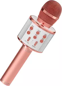 Kids Microphone for Singing, Wireless Bluetooth Karaoke Microphone for Adults, P - Picture 1 of 12