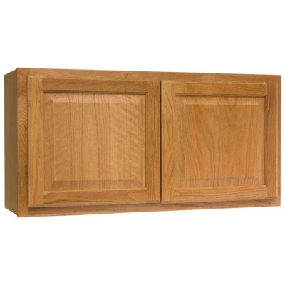 Kitchen Cabinet Assembled Wall Bridge Without Shelf Medium Oak 36 X 12 X 18 Inch