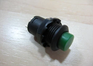 Grüner Druckknopf Kippschalter 1/2" Ein-Aus-Verriegelung 3A 125VAC 0,3A 12 VDC #E35AE - Bild 1 von 6