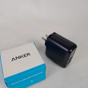 Anker Elite A2023 24W Wall Charger Black USB Rapid Charging Folding Plug - Picture 1 of 7