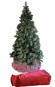 7.5FT Christmas Tree 3-Minute Quick Shape with Storage Bag, Stand, Lights, Skirt - Picture 1 of 5
