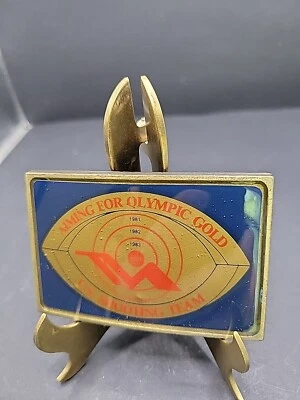 De colección apuntando al oro olímpico EE. UU. Hebilla de cinturón Shooting Team 1981-1984 Foto 1 de 4