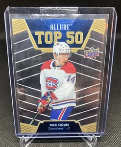 Nick Suzuki 2019-20 cubierta superior Allure Top 50 #T50-47 Montreal Canadiens - Imagen 1 de 2