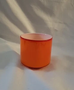 Michael Bang for Holmegaard orange and white art glass Jar 1960s - Picture 1 of 6