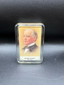 Vintage Presidental Glass Paper Weight- William Mckinley - Picture 1 of 3