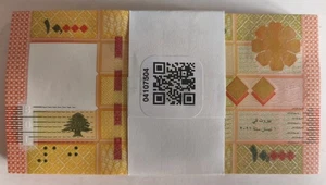 Lebanon 10.000 10000 Livres 2021 Prefix B99 Replacement P92 UNC 100 Pcs Bundle - Picture 1 of 2