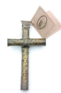 Arte de pared de metal Lazart Robert Shields hecho a mano Serenity Cross de mano  - Imagen 1 de 5