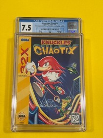 Knuckles Chaotix (1st Print, CGC 7.5 (9.4 Cart!), Sega Genesis 32X) not WATA PSA