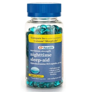 Maximale Stärke Schlafmittel Weichkapseln, Diphenhydramin 50 mg, 160 Stück. - Bild 1 von 9