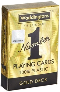 Waddingtons Number 1 Gold Playing Cards Game, Sleek Gold Foil Design Deck of Car - Picture 1 of 10
