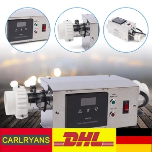 SPA Bath 3KW Schwimmbadheizung Elektrisch Poolheizung Thermostat Wärmetauscher - Bild 1 von 12