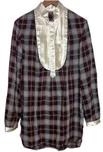3.1 Phillip Lim LS Blouse Size 6 Plaid Stripe - Picture 1 of 8
