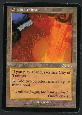 ***City of Traitors (Corner Bend)*** MTG Exodus Magic Kid Icarus - Image 1 of 2