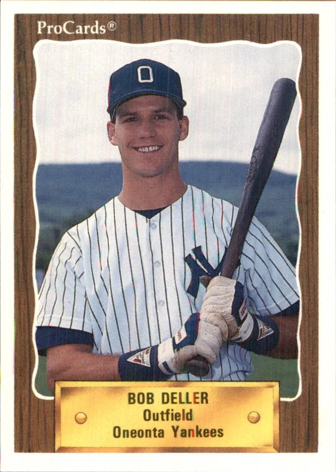 Bob Deller 1990 ProCards #3388 RC Oneonta Yankees *AutographDen* - Image 1 of 2