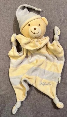 Schmusetuch Kuscheltuch Bieco Supa Vienna  Bär Zipfelmütze blau creme RAR - Bild 1 von 2