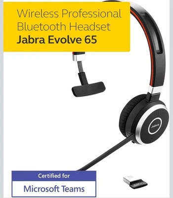 Jabra Evolve 65 SE MS Estéreo - Auriculares Bluetooth con Micrófono con Cancelación de Ruido Foto 1 de 3