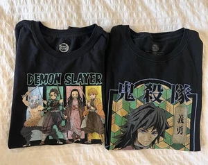 Demon Slayer Anime Adult Unisex Large T-shirts X2 - Picture 1 of 4