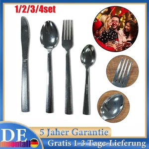4psc/set Spülmaschinenfest Besteckset Edelstahl Messer Löffel Besteckset Set DHL - Bild 1 von 24