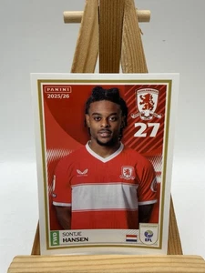 PANINI EFL 2025 - 26  STICKER Sontje Hansen Middlesbrough FC #196 - Picture 1 of 4