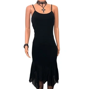 Petit Pois Gothic Kleid Gr. S schwarz Y2K Whimsy Goth Dark Fairy Haifischbiss Saum Vintage - Bild 1 von 15