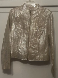 Revue Echtlederjacke mit Schlangenmuster - Bild 1 von 10