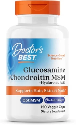 Doctor's Best Glucosamine Chondroitin MSM + Hyaluronic Acid, 150 Caps - Image 1 of 4