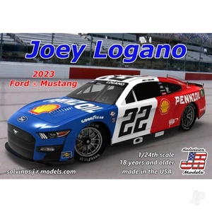 1:24 NASCAR Plastic Car Kit - Joey Logano - 2023 Ford Mustang - Throwback - Picture 1 of 1