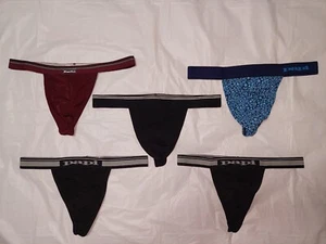 LOT OF (5) MENS UNDERWEAR THONGS IN DIFFERENT COLORS SIZE LARGE L - Picture 1 of 6