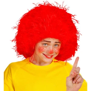Peluca cabeza de peluche roja Pumuckl Fizzy Clown Fee peluca infantil peluca de payaso roja - Imagen 1 de 2