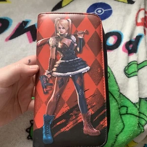 Long Harley Quinn Purse Wallet Large Goth Gothic Dc - Picture 1 of 4