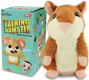 Talking Toy Hamster Interactive Stuffed Plush Animal Cute Sound Effects For Kids - Picture 1 of 9
