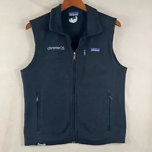 Patagonia Better Sweater Vest Men’s Sz SM Full Zip Black ChromeOS Google Branded - Picture 1 of 6