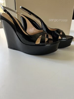 Cuña plataforma charol Sergio Rossi Foto 1 de 3