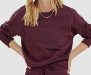 $90 Splendid Women's Purple Eco Fleece Long-Sleeve Crewneck Sweatshirt Sweater M - Picture 1 of 3